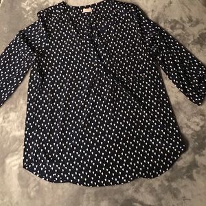 Pixley Ivy Mini Tulip Print 3/4 Sleeve Roll Sleeve